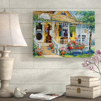 Ophelia & Co. 'Blue Violet Bed and Breakfast' Acrylic Painting Print on Wrapped Canvas