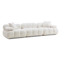 Comfort Design Mats Cendalla Cream Vegan Shearling Modular Sofa