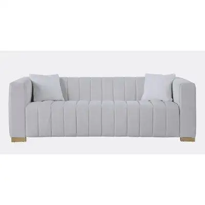 Everly Quinn A channel sofa take on a traditional Chesterfield