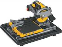 DeWalt 10 Wet Tile Saw with Slide Table and Drill