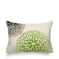 ULLI HOME Bello Abstract Floral Indoor/Outdoor Lumber Pillow