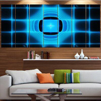 Made in Canada - Design Art 'Blue on Black Thermal Infrared Visor' Graphic Art Print Multi-Piece Image on Canvas