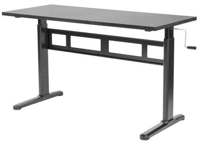 NEW ADJUSTABLE MANUAL CRANK STAND UP DESK WORKSTATION DESK TABLE AD201 in Other in Alberta