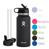 Hydro Flask Hydro Flask 32oz 2.0 New Design Water Bottle Stainless Steel & Vacuum Insulated With Straw Lid- Black