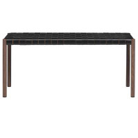 Latitude Run® Fritz 40" Leather Weave Bench Accent Table