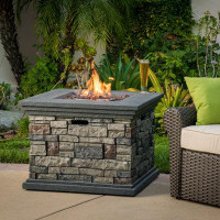 Arlmont & Co. Mauricio Polyresin Propane Fire Pit Table