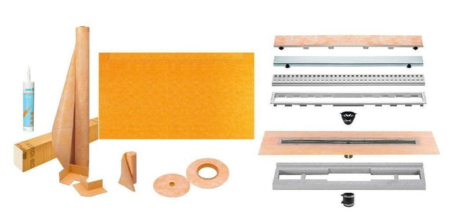 Schluter Systems Kerdi-Line Shower Kit with Linear Drain & Grate Assembly in Plumbing, Sinks, Toilets & Showers - Image 3