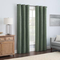 Eclipse Eclipse Meridian Geometric 100% Blackout Thermaback Grommet Window Curtain Panel