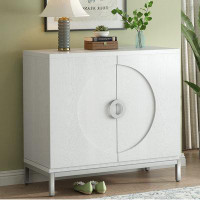 Latitude Run® Storage Cabinet Accent Cabinet with Solid Wood Veneer and Metal Leg Frame