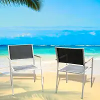 Latitude Run® Jolla Patio Chair Set Of 2, Black