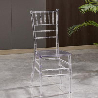 Ivy Bronx Modern Minimalist Clear Bamboo Chair Set, Dining Chair, Wedding Chair 4 Piece Set