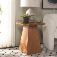 Millwood Pines Jean Solid Wood Pedestal End Table