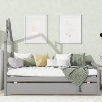 Home Decor House-Shaped Headboard bed with Guardrails And Trundle