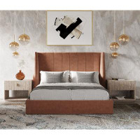 AllModern Vincie Upholstered Wingback Bed