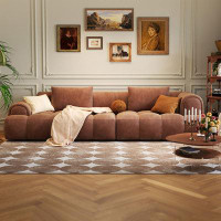 Crafts Design Trade 106.3" Brown 100% Polyester Modular Sofa