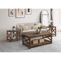 Beachcrest Home Alessandro 3 Piece Living Room Table Set