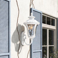 Lark Manor Alechandre White 3 - Bulb 22" H Outdoor Wall Lantern