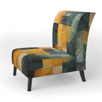 Ivy Bronx Cubism Geometric Plains II - Upholstered Modern Accent Chair