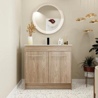 Latitude Run® Gioele 36'' Free Standing Single Bathroom Vanity with Resin Top