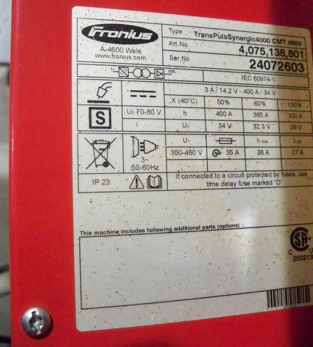 FRONIUS TransPuls Synergic 4000 CMT Welder (Never Used) in Other - Image 2