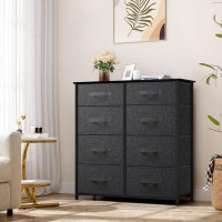 Rebrilliant Sturdy Graphite Wall-Mounted Dresser - 8 Drawers, Easy Assembly