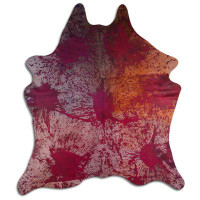 Foundry Select ACID WASHED HAIR ON Cowhide RUG DISTRESSED COLORFUL 3 - 5 M GRADE A