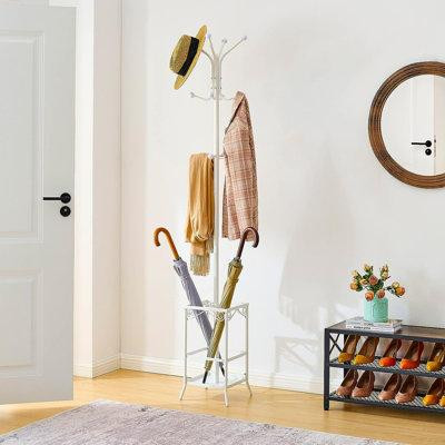 Alcott Hill Coat Rack Freestanding,Entryway Hanger Stand,Umbrella Holder,Hall Tree With 12 Hooks in Other