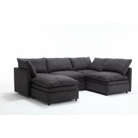 Latitude Run® Modern U-Shaped Sectional Sofa ,5-Seat Upholstered  Sofa Furniture,Sleeper Sofa Couch With Chaise Lounge F