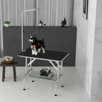 Pet Grooming Table 35.4" x 23.6" x 29.5" Black
