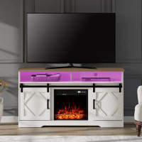 Brayden Studio Amorrah TV Stand for TVs up to 65" with Electric Fireplace Included