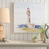 Made in Canada - Highland Dunes 'Oregon's Yaquina Head Lighthouse' Oil Painting Print on Wrapped Canvas