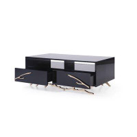 Everly Quinn Frisina Abstract Coffee Table with Storage