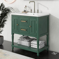 Charlton Home Bathroom Vanity With 2 Doors And 2 Drawers