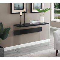 Better Homes & Gardens SoHo Glass Console Table/Desk, Black/Glass