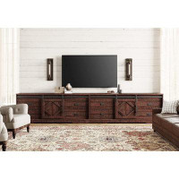 Gracie Oaks Modern Farmhouse TV Stand Set Of 2 For Up To 110" Tvs, Entertainment Centre With Drawers And Adjustable Shel