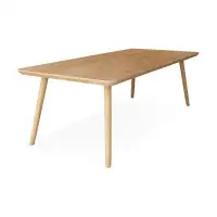 Fit and Touch 78.74" Burlywood Rectangular Solid Wood desks