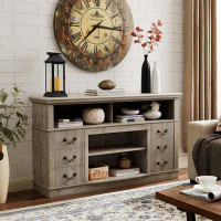 Alcott Hill Traditional TV Media Stand For TV Up To 65" With Open And Closed Storage Space