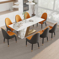 Everly Quinn Stone Dining Table Set