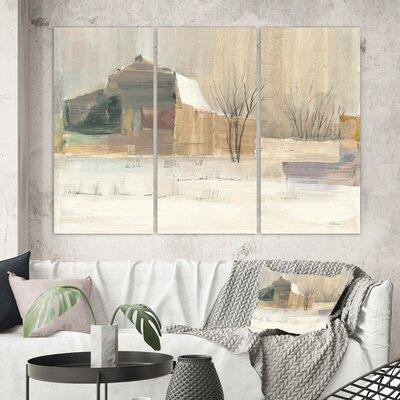 Made in Canada - East Urban Home Winter on the Farmhouse - 3 Piece Painting on Canvas in Painting & Paint Supplies