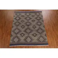 Rugsource Geometric Gabbeh Area Rug Hand-Knotted 8'0" x 9'6"