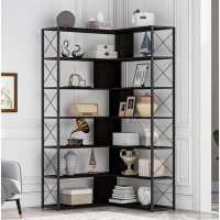 Lipoton 6-Tier Bookcase Home Office Bookshelf