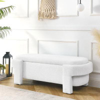 Latitude Run® Fulfer Linen Upholstered Storage Bench