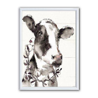 Made in Canada - East Urban Home 'Cow Portrait Country Life' - Picture Frame Print on Canvas