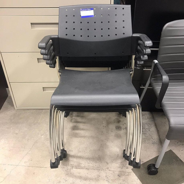 Global Sonic 6574 Stacking Armchair on Wheels Base in Excellent Condition-Call us now! in Chairs & Recliners in Toronto (GTA)