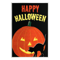 The Holiday Aisle® Happy Halloween Haunted Jack-O-Lantern Wall Plaque Art By The Saturday Evening Post