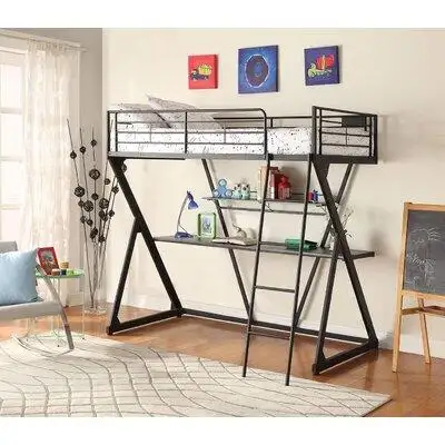 Isabelle & Max™ Harrisville Twin Loft Bed with Bookcase by Isabelle & Max™