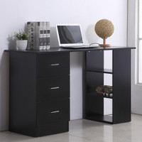 Desk with Shelves 47.25"x19.25"x28.25" Black