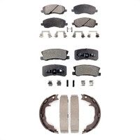Front Rear Ceramic Brake Pads & Parking Shoes Kit For Jeep Compass Patriot Mitsubishi 200 KTN-100637