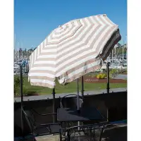 Heininger Holdings LLC 6' Italian Striped Patio Umbrella