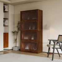 Red Barrel Studio Bookcase ,floor-to-ceiling Low Cabinet Bookcase Against Wall Dustproof Bookshelf